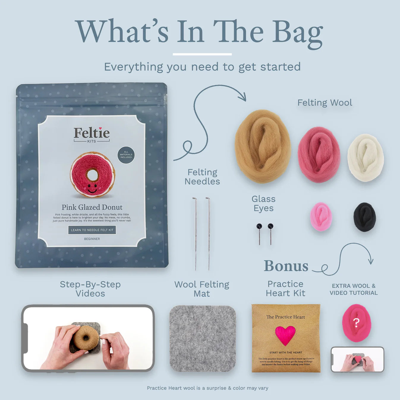 Feltie Kit - Pink Glazed Donut