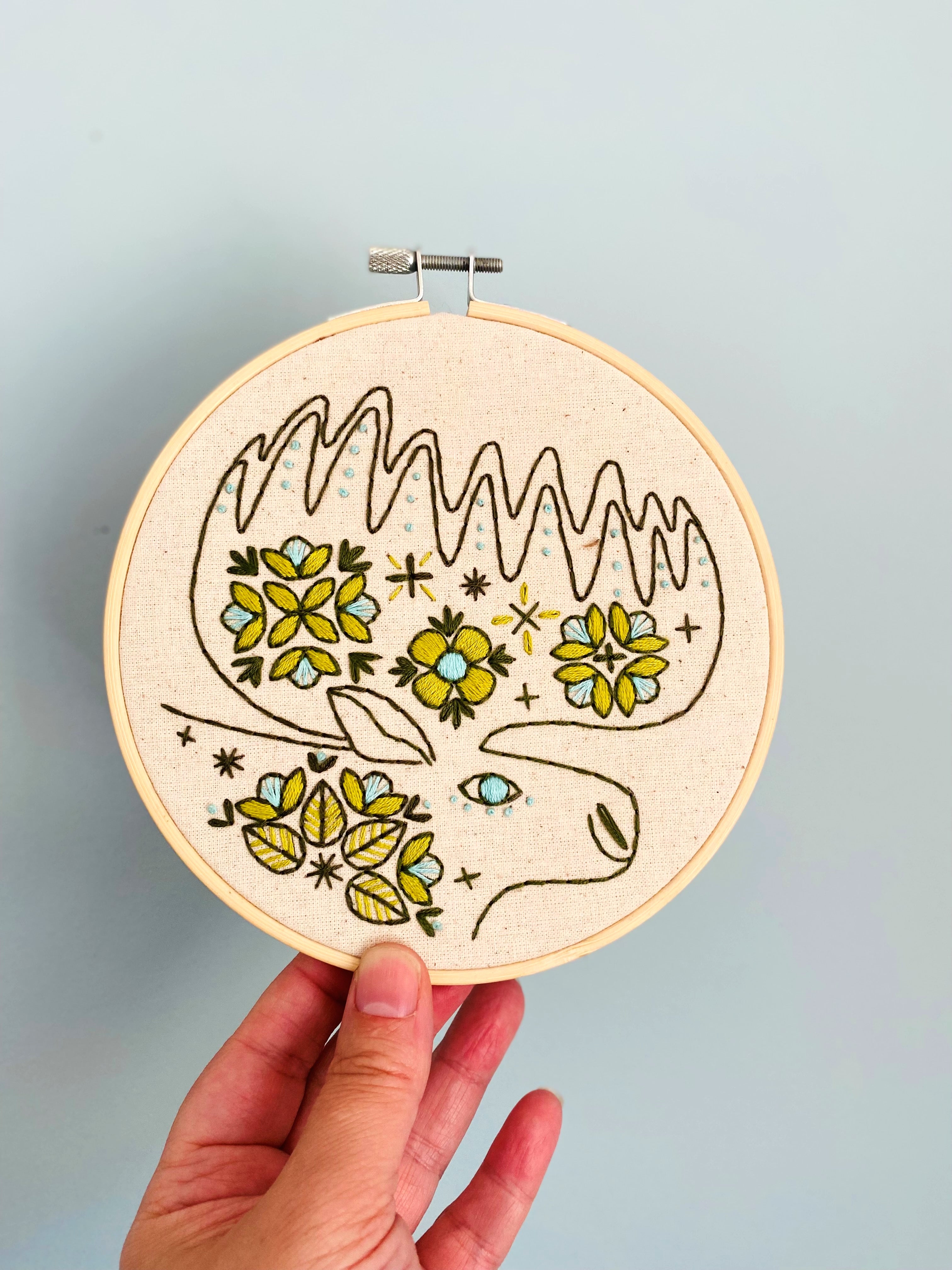 Folk Moose Complete Embroidery Kit