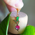 Twill + Print Yarn Radish Stitch Keeper/Marker