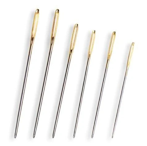 Kinki Amibari Yarn Darning Needles, Set of 6 (45mm x 2pc, 47mm x 2pc, 57mm x 2pc)