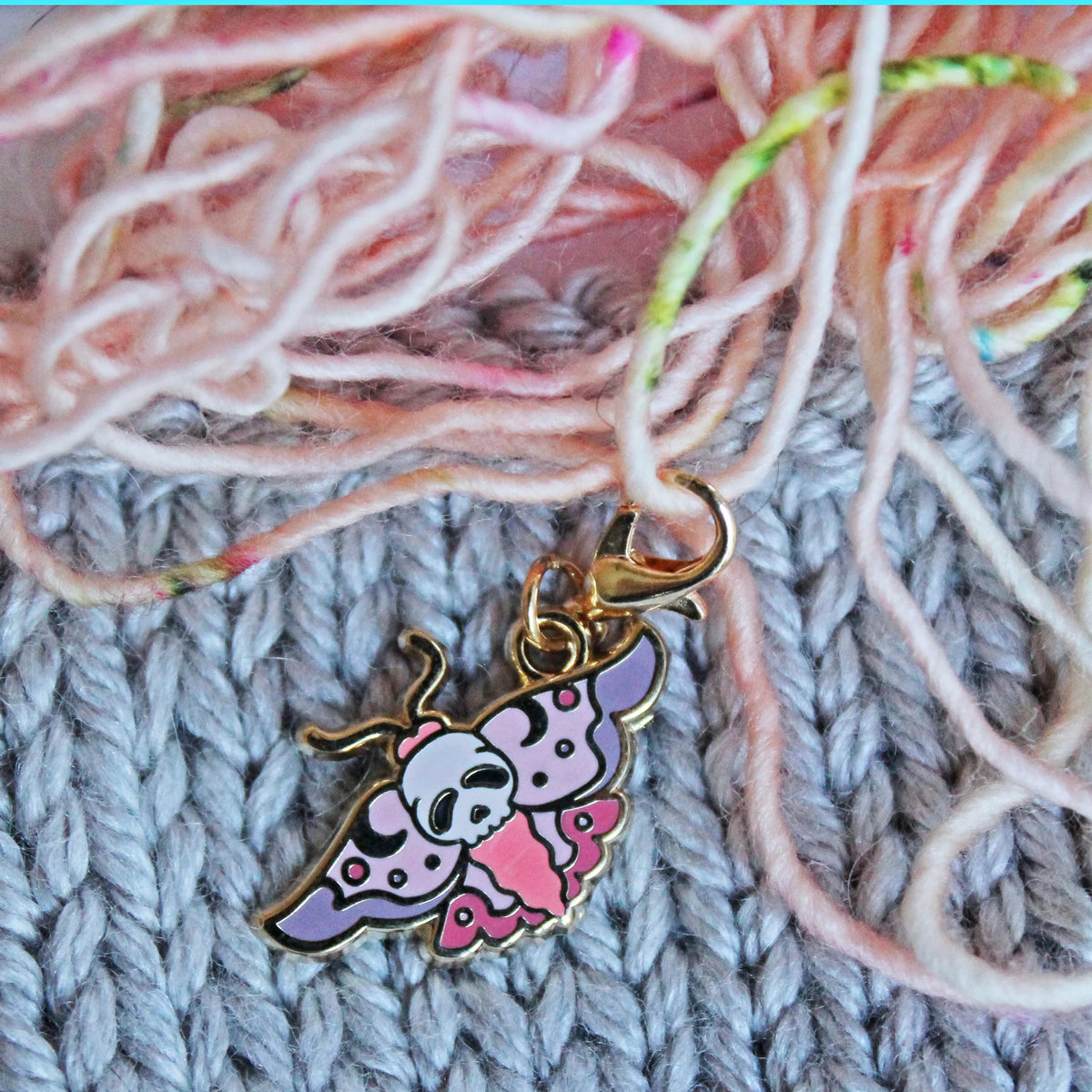 Twill + Print Witchy Moth Progress Keeper / Stitch Marker