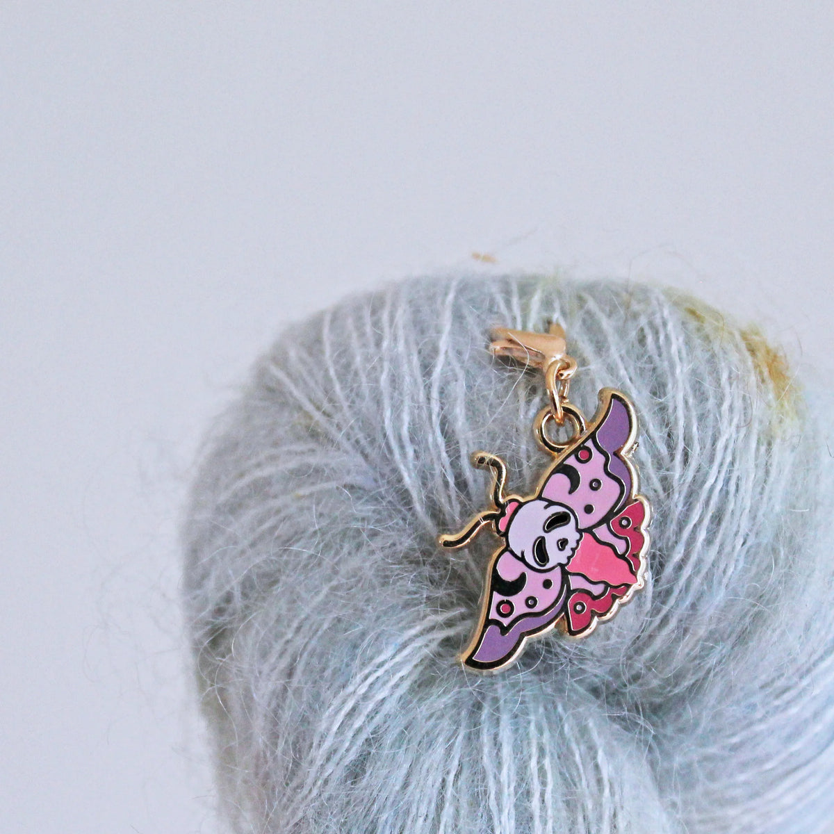 Twill + Print Witchy Moth Progress Keeper / Stitch Marker