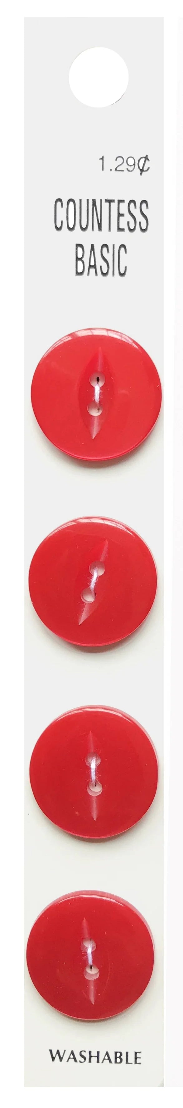 Countess Slimline Buttons - 3/4" 4pc