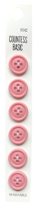 Countess Slimline Buttons - 5/8" 6pc