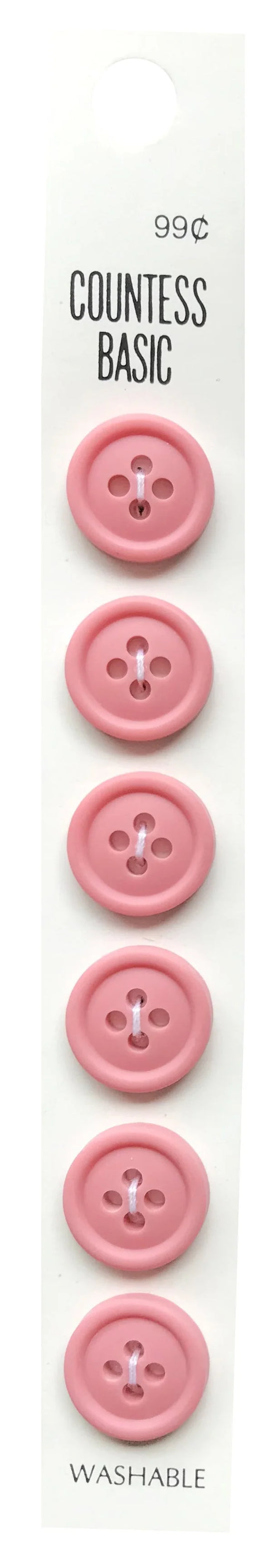 Countess Slimline Buttons - 5/8" 6pc