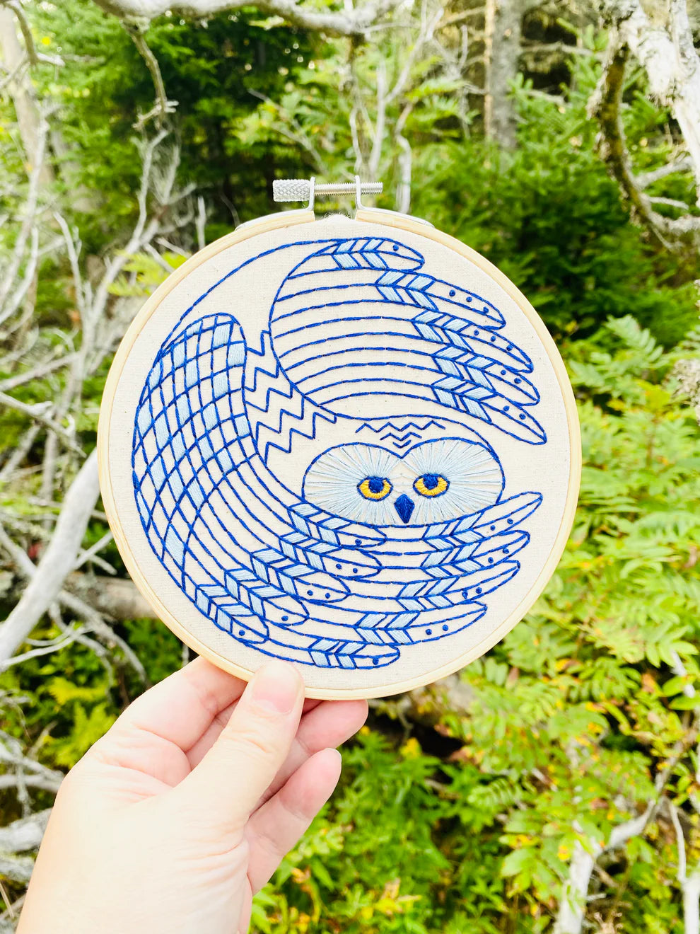 Snowy Owl Complete Embroidery Kit