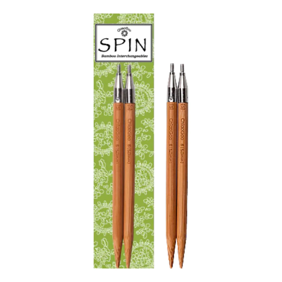 ChiaoGoo Spin Bamboo Interchangeable Lace Tips (4" - 5")