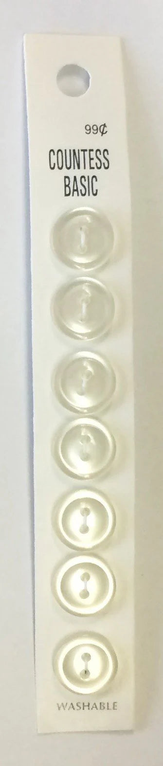 Countess Slimline Buttons - 11/20" 6pc