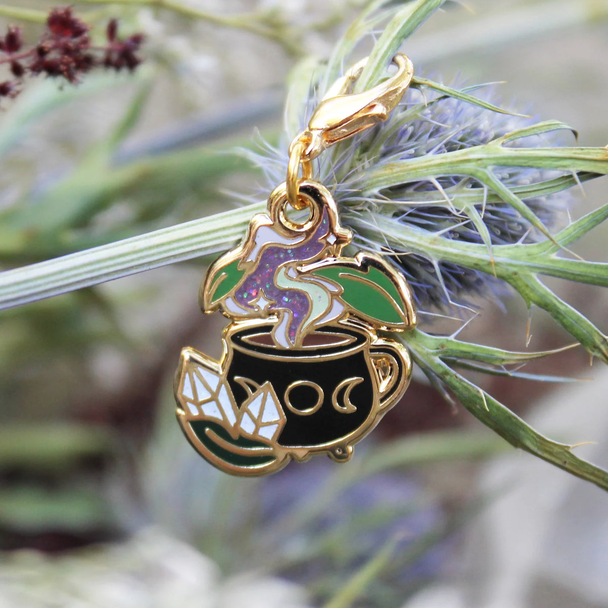 Twill + Print Witchy Brew Progress Keeper / Stitch Marker