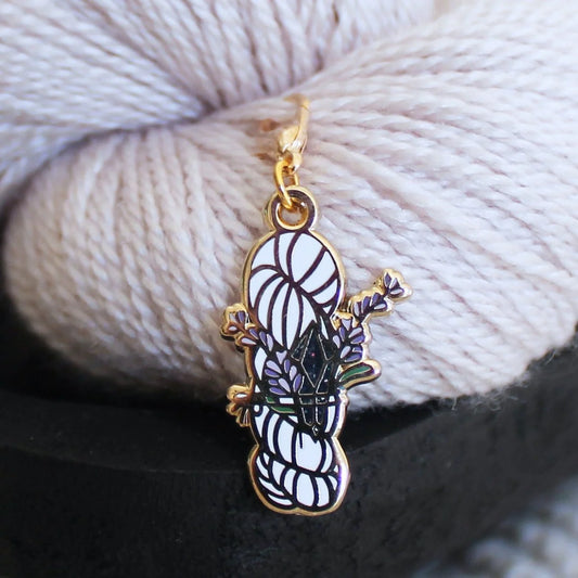 Twill + Print Witchy Crystal Progress Marker / Stitch Keeper