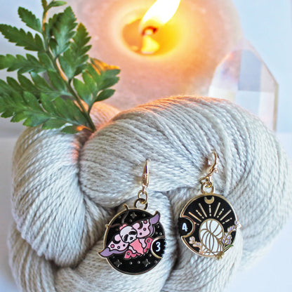 Twill + Print Bundle Mini Row Counter 'Witchy' Set of 2 Progress Keepers